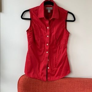 Red Banana Republic sleeveless button down sz 2
